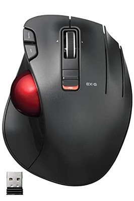 ELECOM EX-G Trackball Mouse  2.4GHz USB Wireless  Ergonomic Design  Thumb