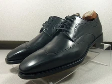 242955 MSi60 MENS SHOES BLACK LEATHER SIZE 9 MADE IN ITALY BY JOHNSTON & MURPHY