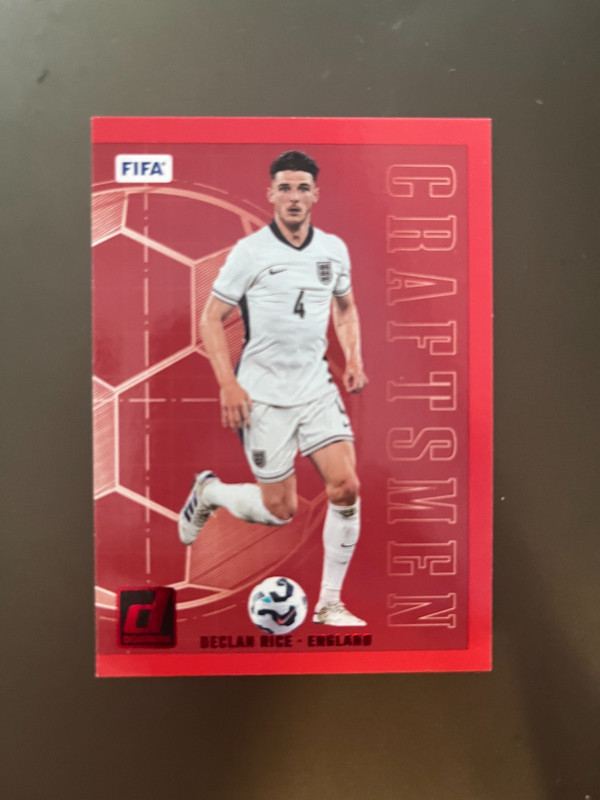 2024-2025 Donruss #15 Declan Rice INSERT red name variation CRAFTSMAN
