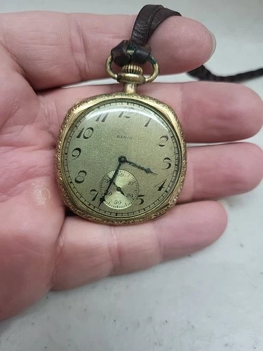 Antique Elgin Pocket Watch(Grade 235 Model 3?) 12s 15j 14k Gold Filled Case Runs
