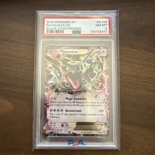 2015 POKEMON XY BLACK STAR PROMOS #XY69 RAYQUAZA EX PSA 8