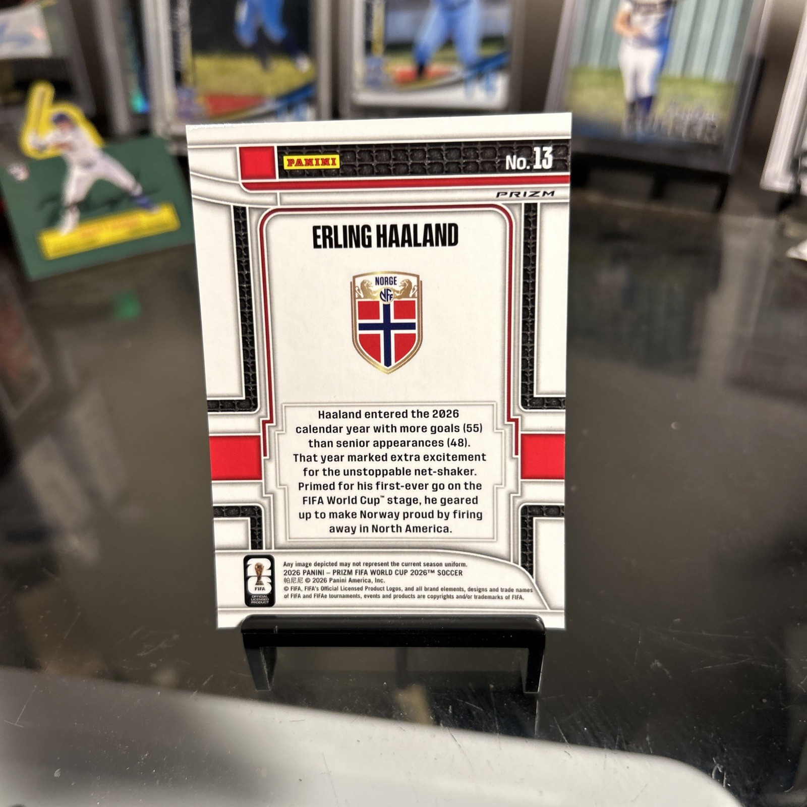 ERLING HAALAND 2026 Prizm FIFA World Cup Scorers Club Silver Wave SP Norway #13 view 2