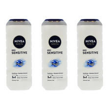 Nivea Men Sensitive 3-in-1 Shower Gel 500ml - Pack of 3 7.05 per litre