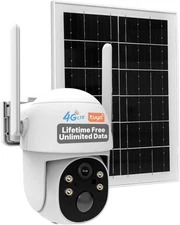 MOES 4G LTE Cellular Solar Wireless Security Camera Lifetime Free Unlimited Data