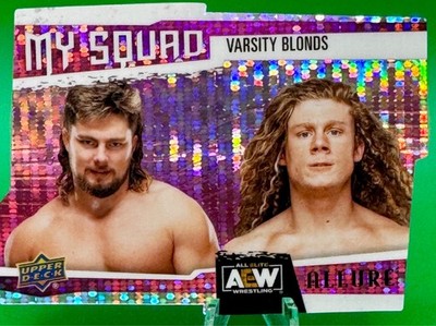 2022 AEW Upper Deck Allure My Squad Pink parallel VARSITY BLONDES Pillman  /100