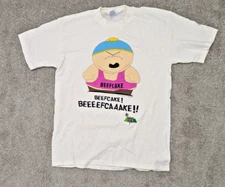 South Park Cartman Beefcake Gildan T Shirt L Large Vintage 1997 New SHELF WEAR