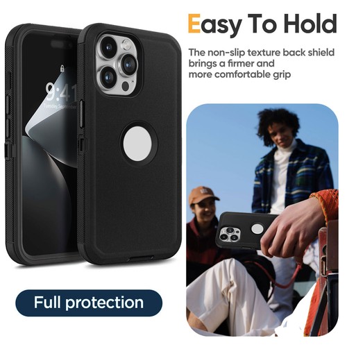Funda rígida de alta resistencia para iPhone 16 15 14 Pro Max 13 12 11 SE 6 7 8 Plus XR - Imagen 3 de 73