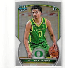 2022-23 Bowman Chrome WILL RICHARDSON rookie REFRACTOR 1st U university 2022