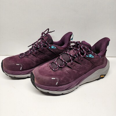 HOKA ONE ONE KAHA 2 LOW GORE-TEX ''GRAPE WINE'' WMNS HIKING SHOES US SIZE 9B