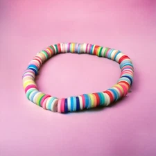 Boho Colorful Beaded Bracelet Friendship Elastic Stretch Disc Beads Jewelry New