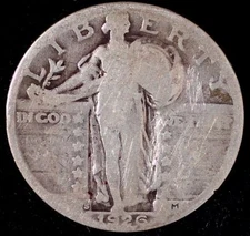 1926-S 25C Standing Liberty Quarter 90% Silver uat