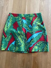 Vineyard Vines Womans Skirt Size 6 Fern Pattern Green Red Lined