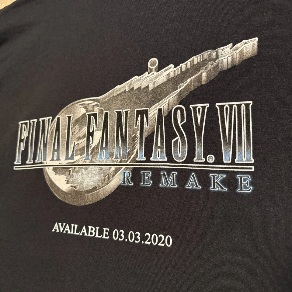 Final Fantasy VII 7 Game Remake Promo Polo Shirt 4XL Black Playstation - Image 3 of 4