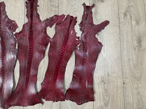 5 Ostrich Legs Leather Grade B in one bundle, Genuine Ostrich leg skin leather - Picture 3 of 6