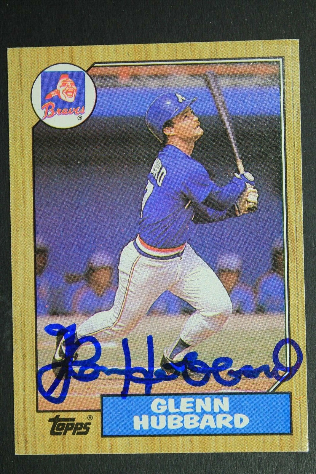 Glenn Hubbard Atlanta Braves Autographed 1987 Topps 745 Signed