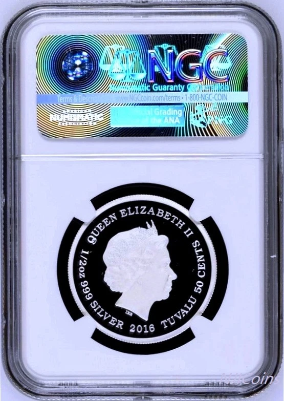 2016 P Tuvalu PROOF Silver The Cubs Lynx NGC PF70 1/2 oz Coin w/ OGP - Image 2 of 4