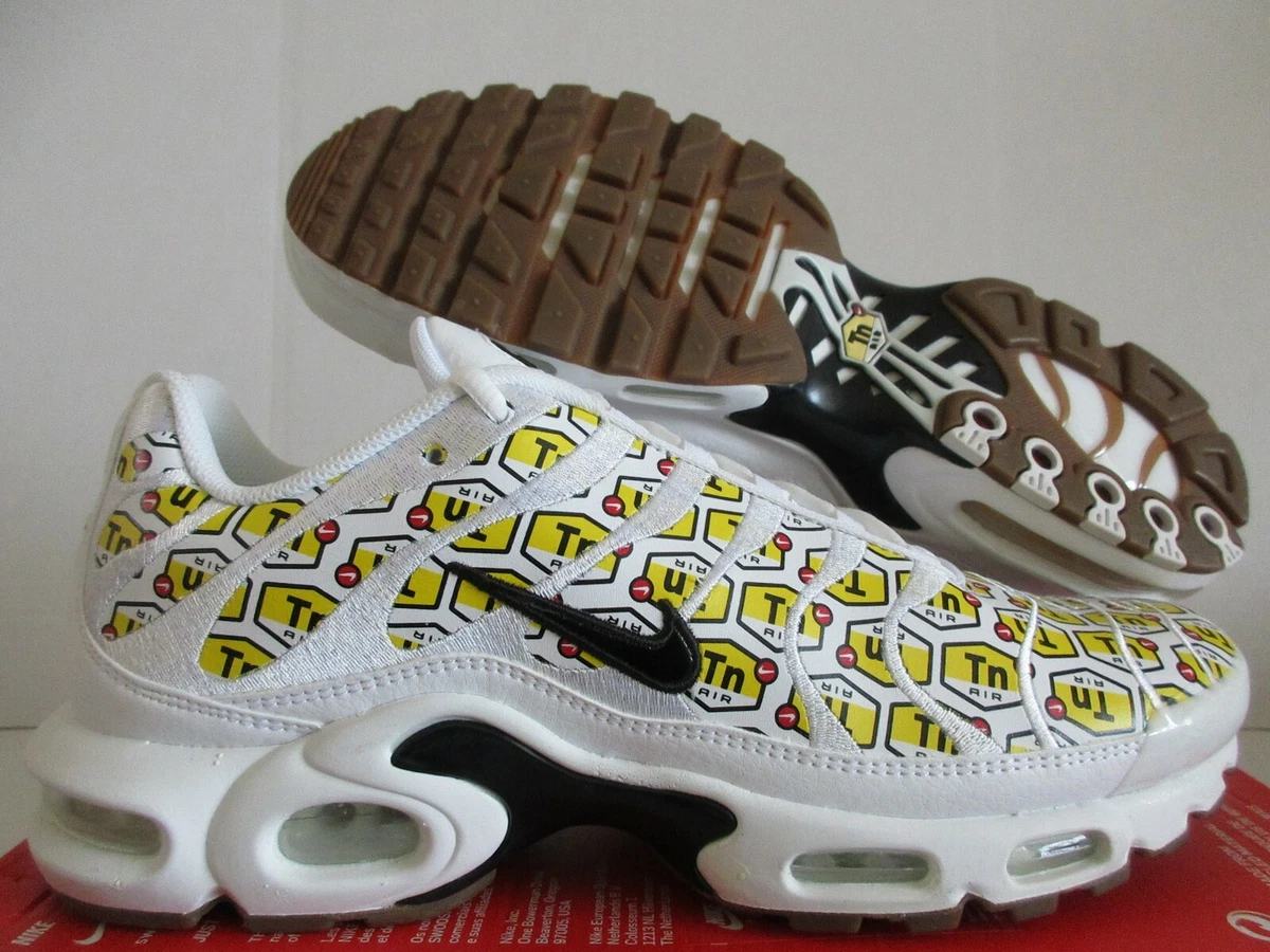 NIKE AIR QS &#034;ALL OVER PRINT&#034; WHITE-GUM YELLOW SZ [903827-100] | eBay