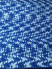 Handmade Crochet Pastel Afghan Soft Baby Blanket 44x46 Lap Throw  VTG  Blue