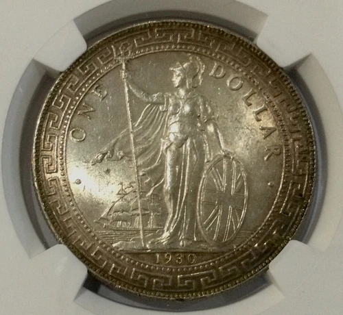 Great Britain 1930 B NGC MS64  Very  Lustrous Toned Trade Dollar Choice Coin