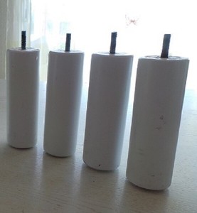 4 x PIEDS DE LIT CYLINDRIQUES