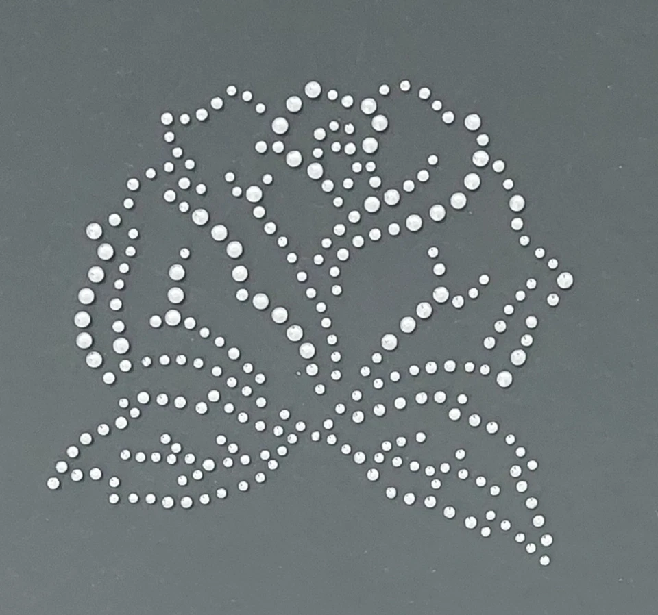 Hotfix Strass Bügelbild Motiv Rose DMC Glasstrass Applikation zum aufbügeln - Bild 4 von 4