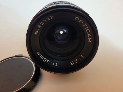 Vintage OPTICAM f=35mm F2.8 Prime Lens, M24 Mount, Made in Japan - Picture 6 of 11