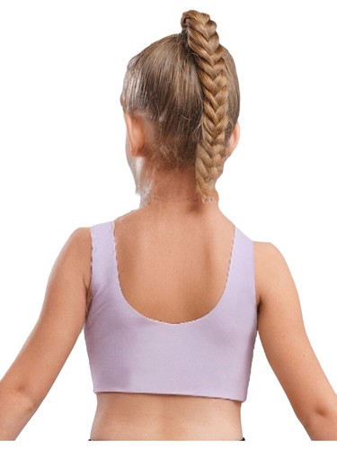 Mädchen Trägershirt Pubertät Crop Top Lauf BH Yoga Büstenhalter Training Bralette Wandern - Bild 36 von 59