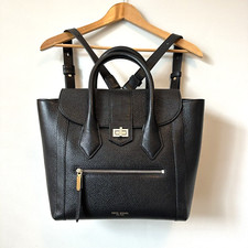 Henri Bendel Rivington Bag Black Leather Convertible Backpack Purse Rare 398