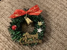 1/6 Scale Christmas Wreath Barbie Poppy Doll **SALE*** Holiday dollhouse diorama