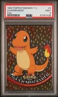 Topps Black Logo Charmander PSA 9 #04 teardrop/flame Holo Foil Pokemon Card