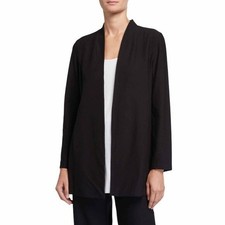 tencel stretch grid long jacket