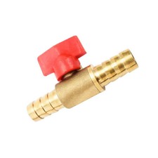 3/8" Hose ID Brass Hose Barb 2 Way Switch Shut Off Ball Valve Pipe Fitting
