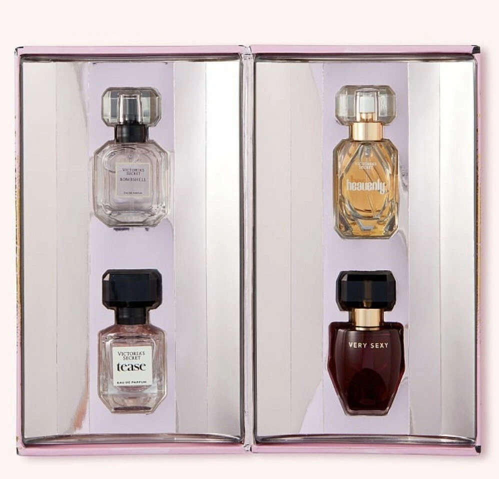 VICTORIA'S SECRET DELUXE MINI FRAGRANCE GIFT SET EAU DE PARFUM NIB $72  VALUE NEW