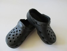 Casual Kids Youth Unisex Slip On Beach Clog Sandal Black Various Sizes New