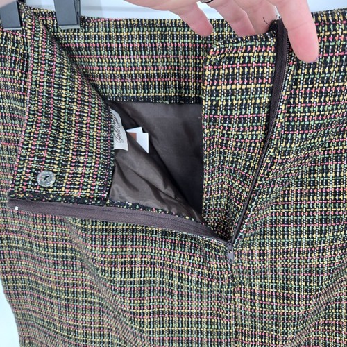 Falda lápiz recta tweed multicolor Gold Flava para mujer talla grande 22 nueva con etiquetas - Imagen 3 de 10