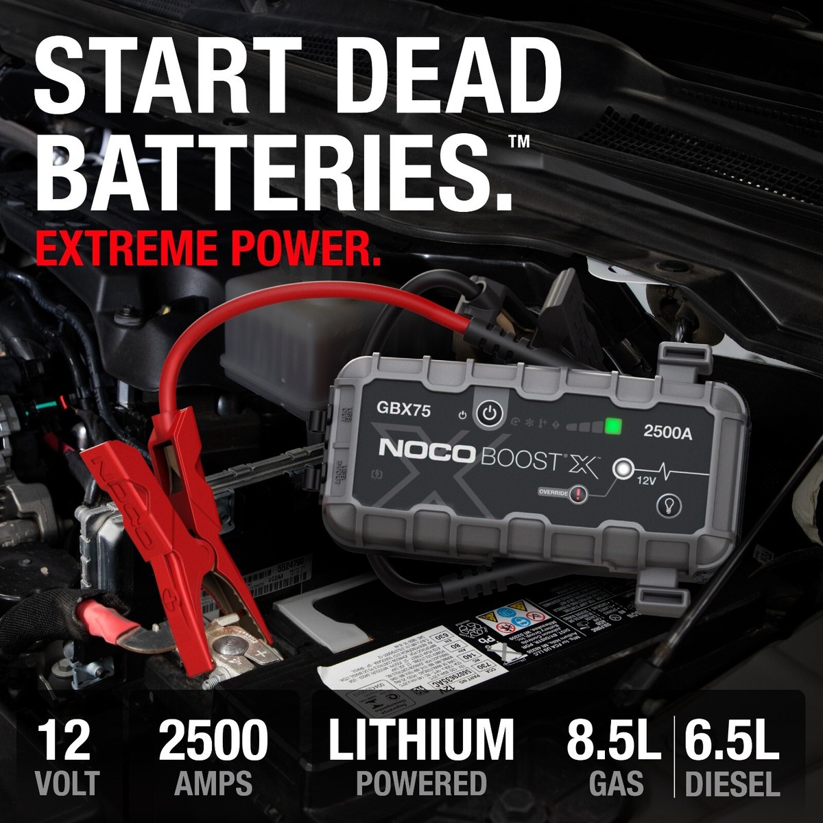 NOCO Boost X GBX75 2500A 12V UltraSafe Portable Lithium Battery