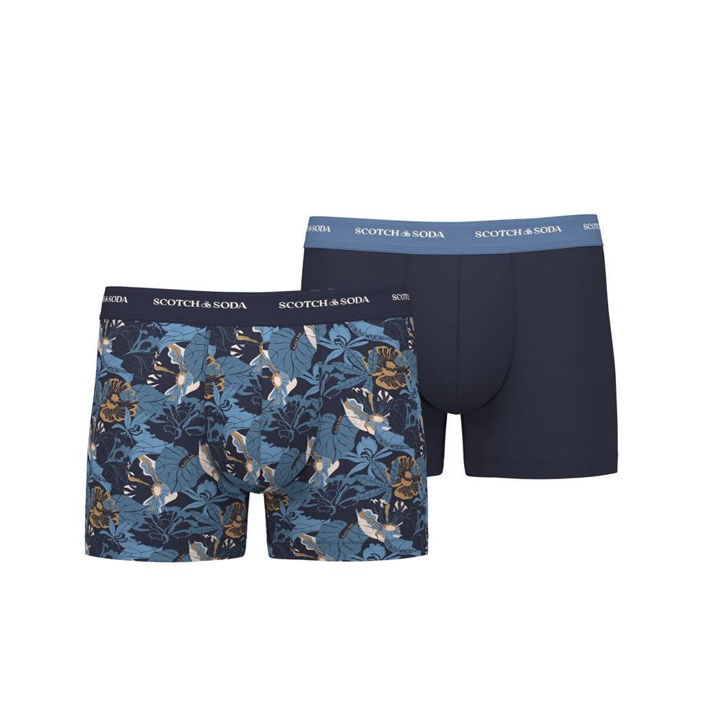 Scotch Soda 2 Pack Men s Iconic AOP Boxers Navy Blue eBay