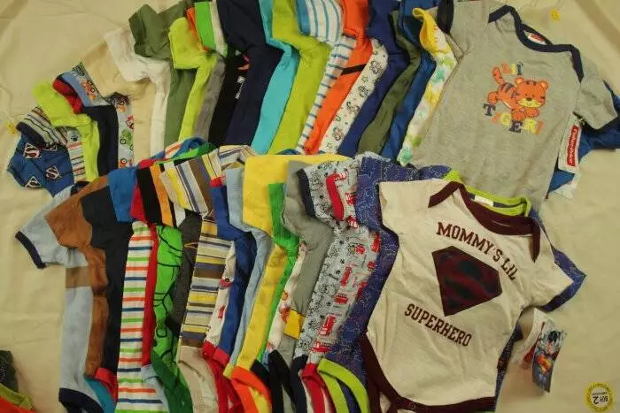 New 50 Piece Wholesale Clothing Lot Baby Boys Bodysuits Creeper