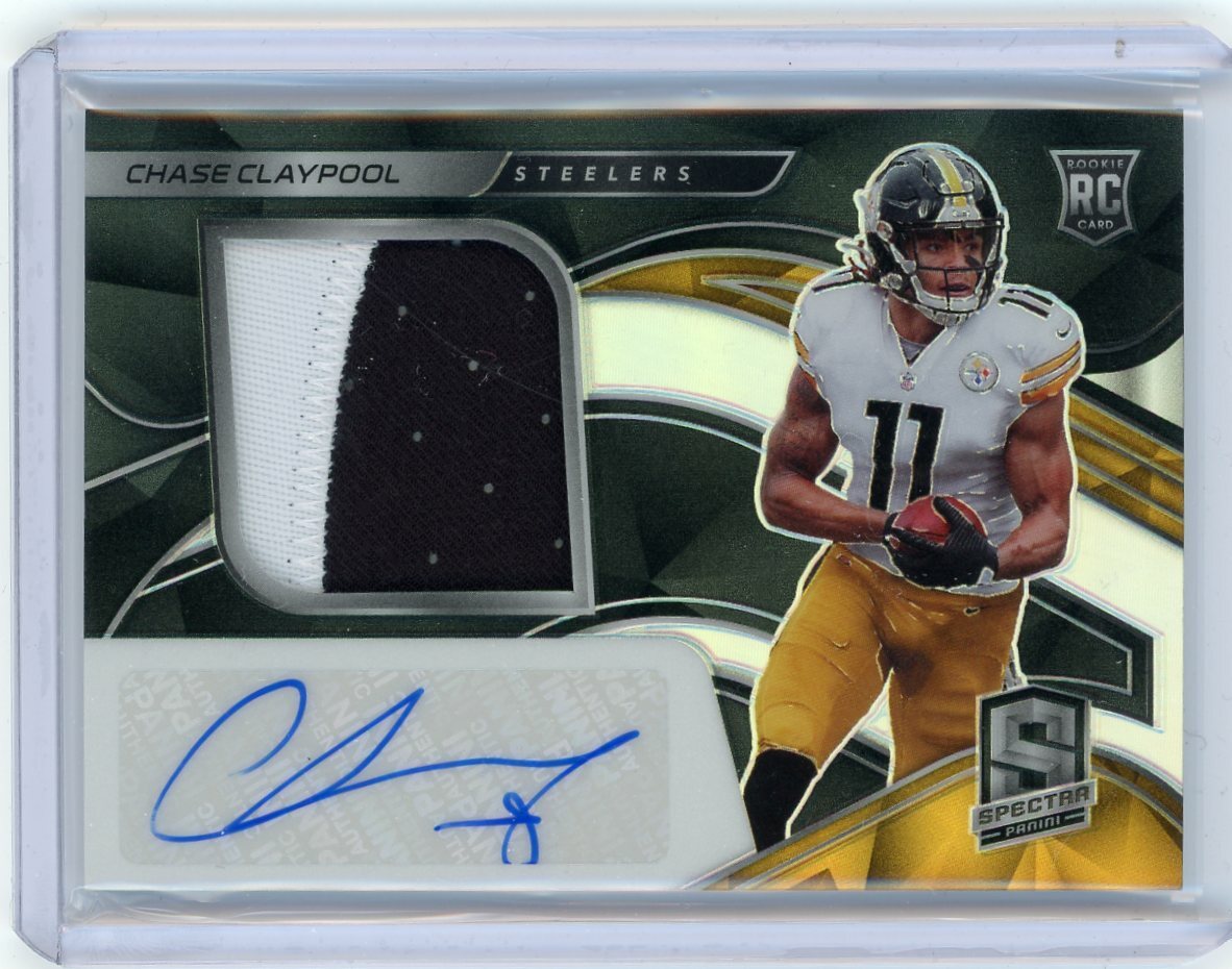 2020 Panini Spectra Football Rookie Patch Autograph #221 Chase Claypool #35/99