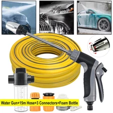 Pressure Washer Gun Car Wash Soap Lance Cannon Spray Jet Bottle Snow Foam w/Hose