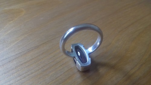 Beautiful sterling silver garnet ring - Picture 3 of 6