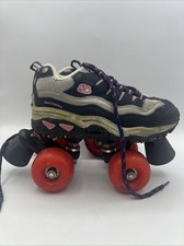 Skechers 4 Wheelers Sport Roller Skates Navy Pink Girls Shoes Size 1 Youth