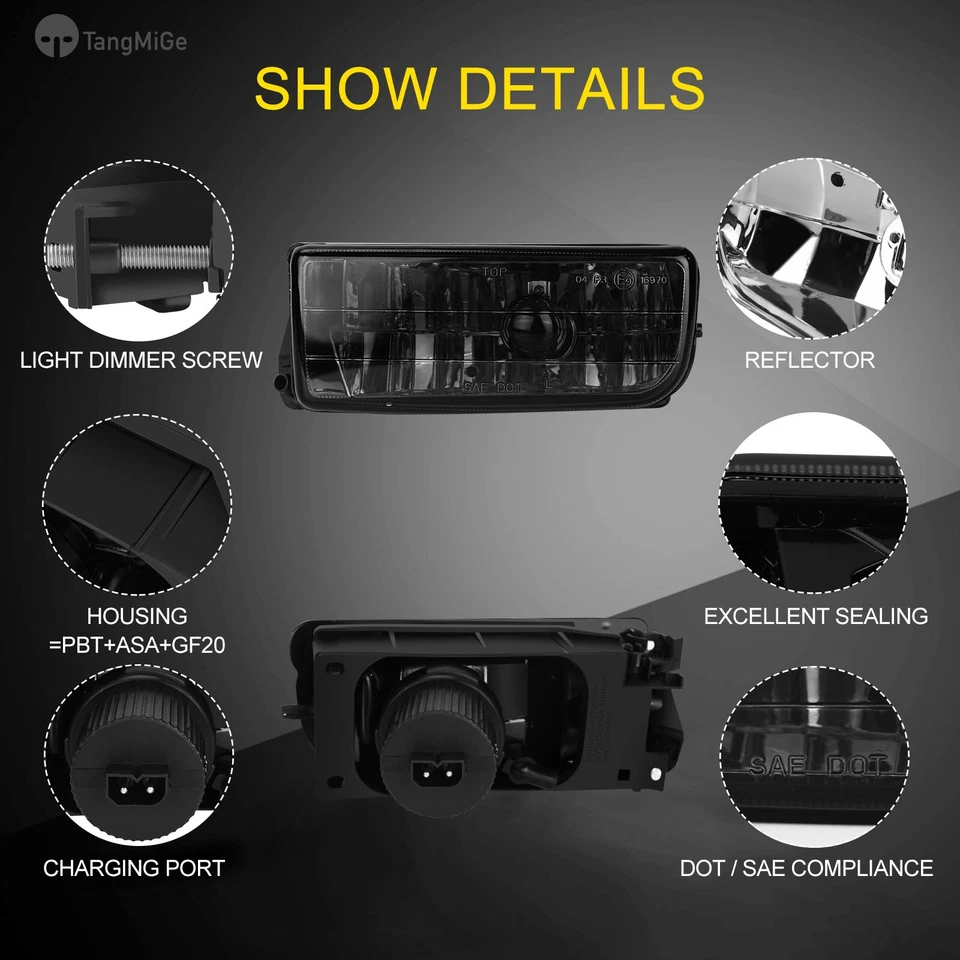 Fog Lights Compatible With 92-99 BMW 318i/is/ti 323i/is 325i/is 328i/is M3 E36 - Изображение 4 из 4