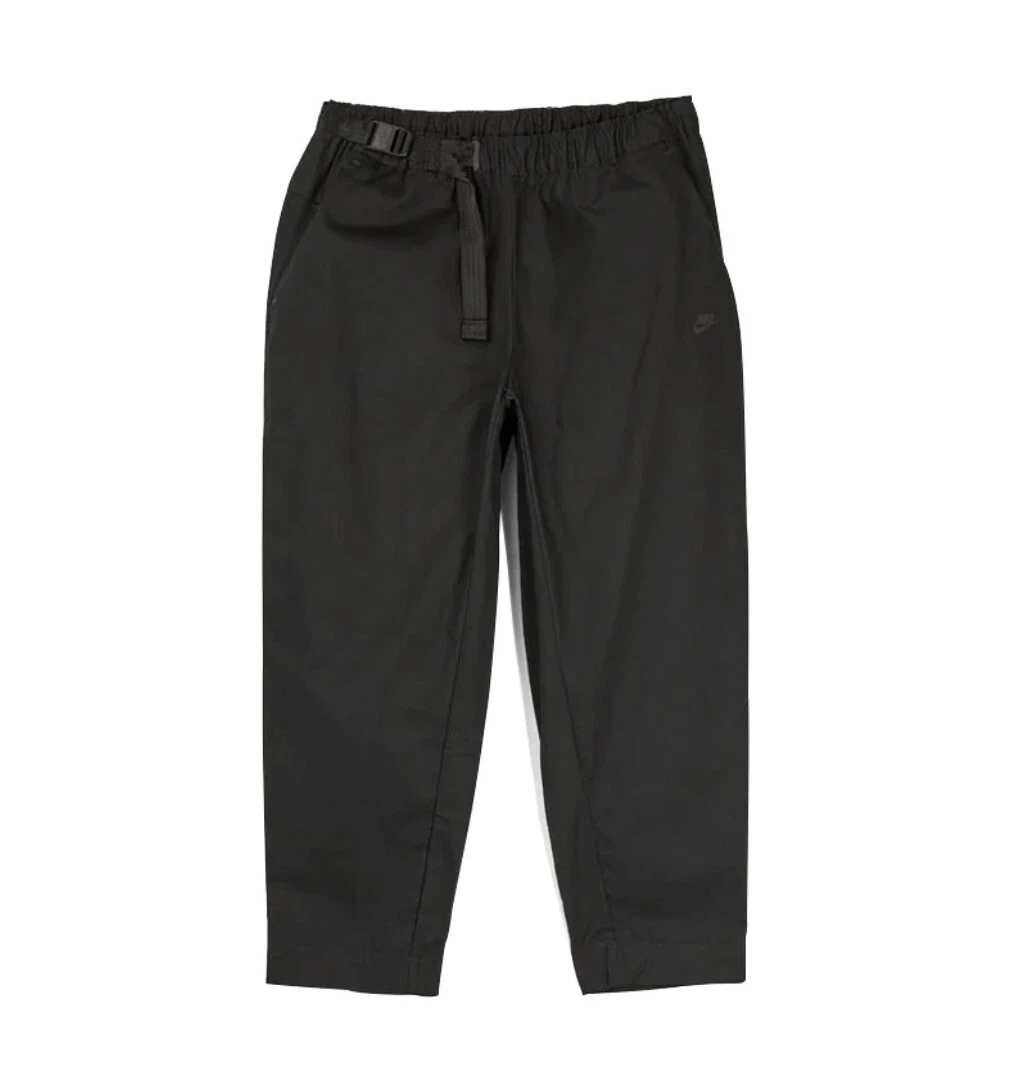 NIKE SPORTSWEAR TECH PACK WOVEN STRAIGHT LEG SNEAKER PANTS BLACK DM5547 010 sz M