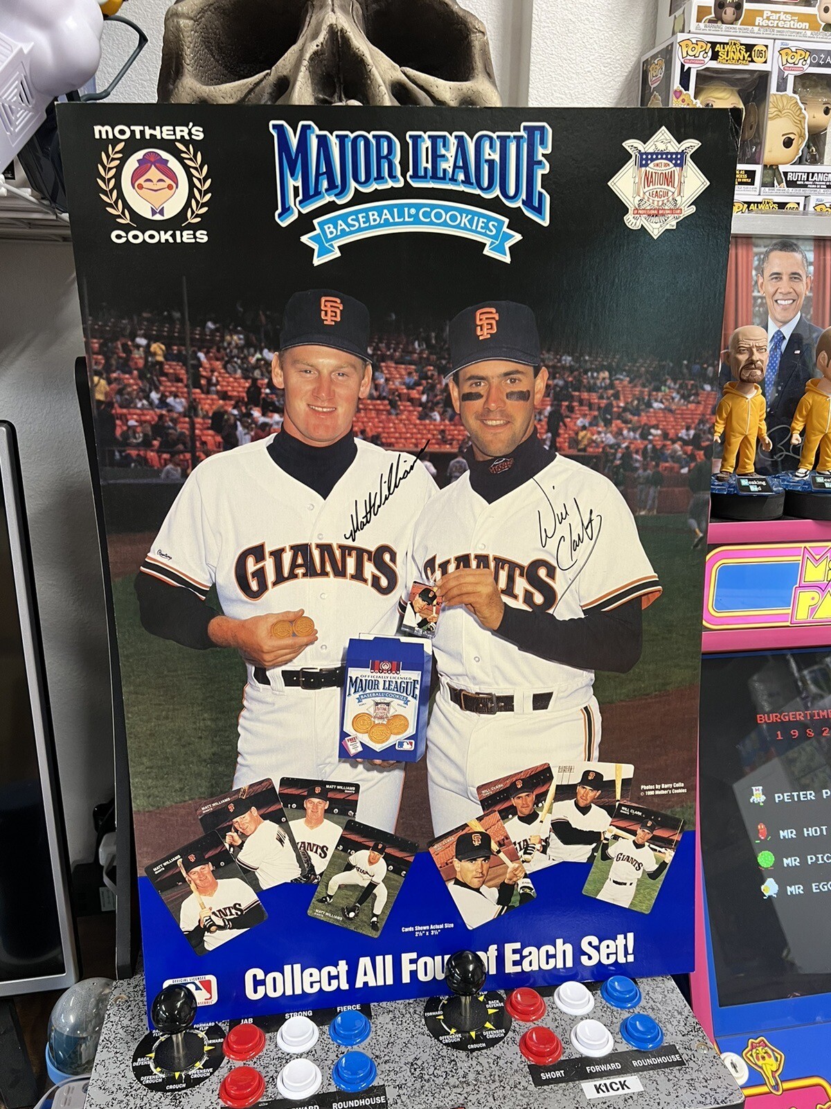 Will Clark Matt Williams Signed Autographed SF Giants Mother's Cookies Cardboard