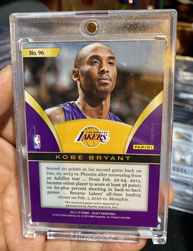 13-14 Kobe Bryant SELECT SWATCHES Game Used Jersey - Picture 2 of 2