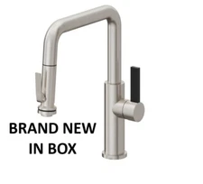 BRAND NEW IN BOX!! KITCHEN FAUCET WITH SPRAYER BY CALIFORNIA FAUCET STNLS STEEL