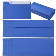 100 Pack Colored 10 Business Envelopes, 4.13 x 9.49 x inches, Blue