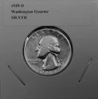SILVER  1939-D- WASHINGTON QUARTER-Read for Free Shipping