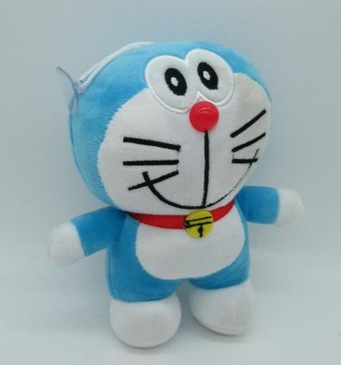 Plüschtier 18 cm DORAEMON Weltraumkatze MIT SAUGNAPF Neu
